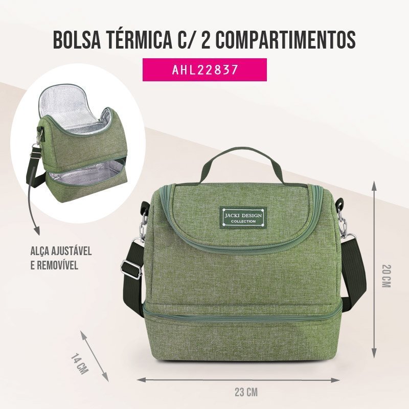 Bolsa Térmica c/ 2 Compartimentos  Jacki Design - JOY Verde 5
