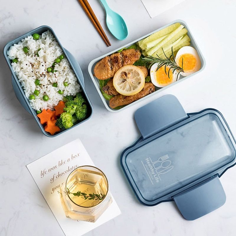 Conjunto Bolsa Térmica e Pote de Marmita 2 andares Concept-ANALISE Azul 7