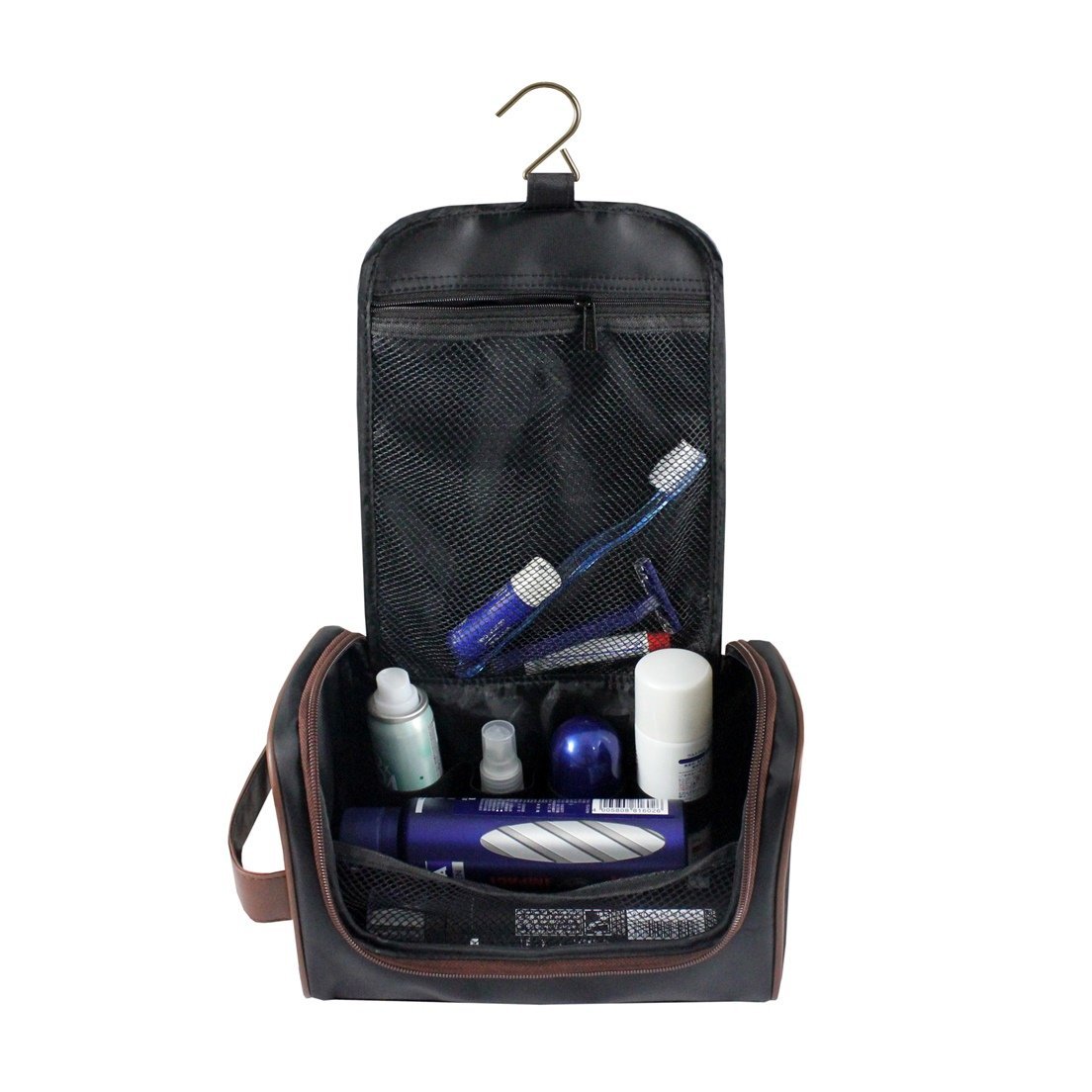 Necessaire com Alça Lateral For Men Jacki Design Preto/Marrom 2