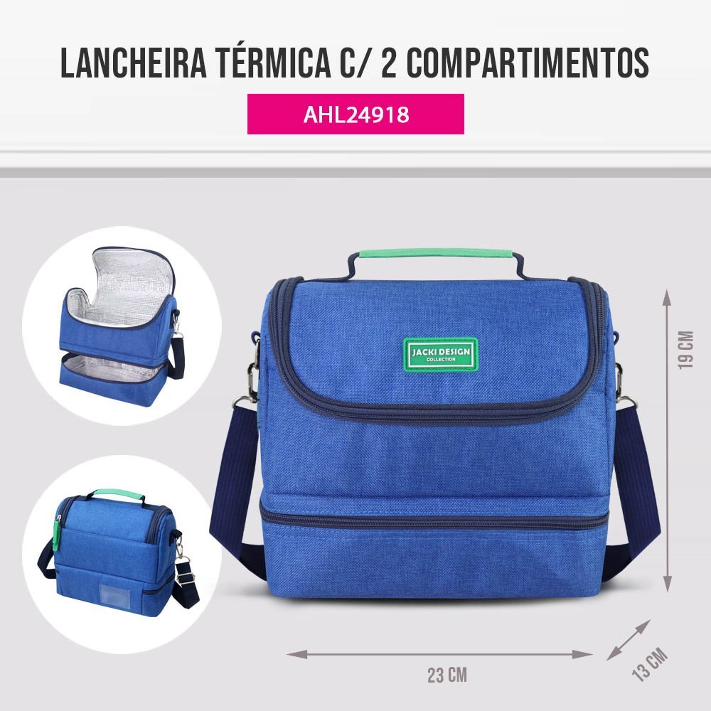 Bolsa Térmica c/  2 Compartimentos Vibe Azul 2