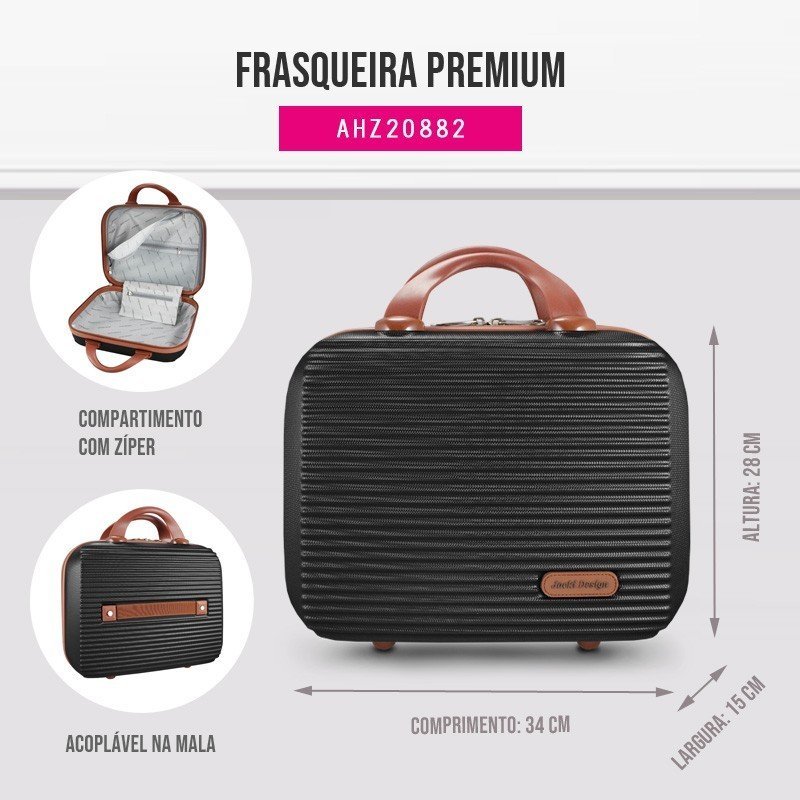 Frasqueira Premium Preto Jacki Design Preto 2