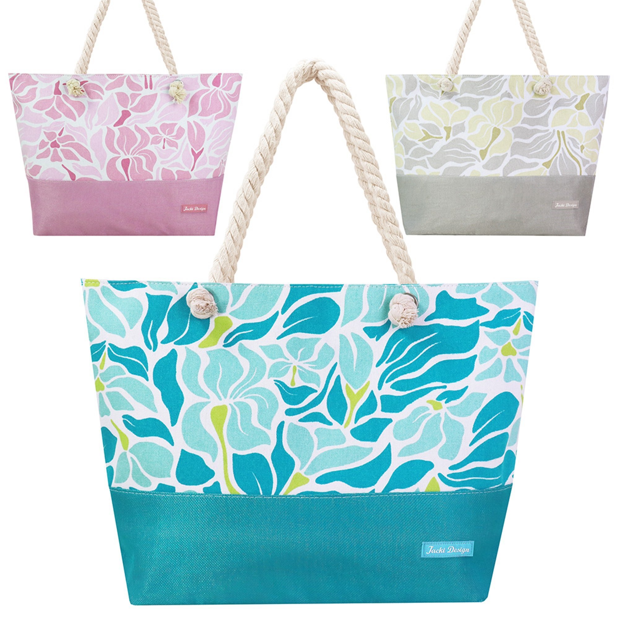 Bolsa de Praia com alça de corda Jacki Design Rosa 6