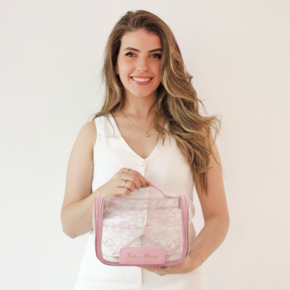Necessaire de Viagem Jacki Design - Love Rosa Claro 3