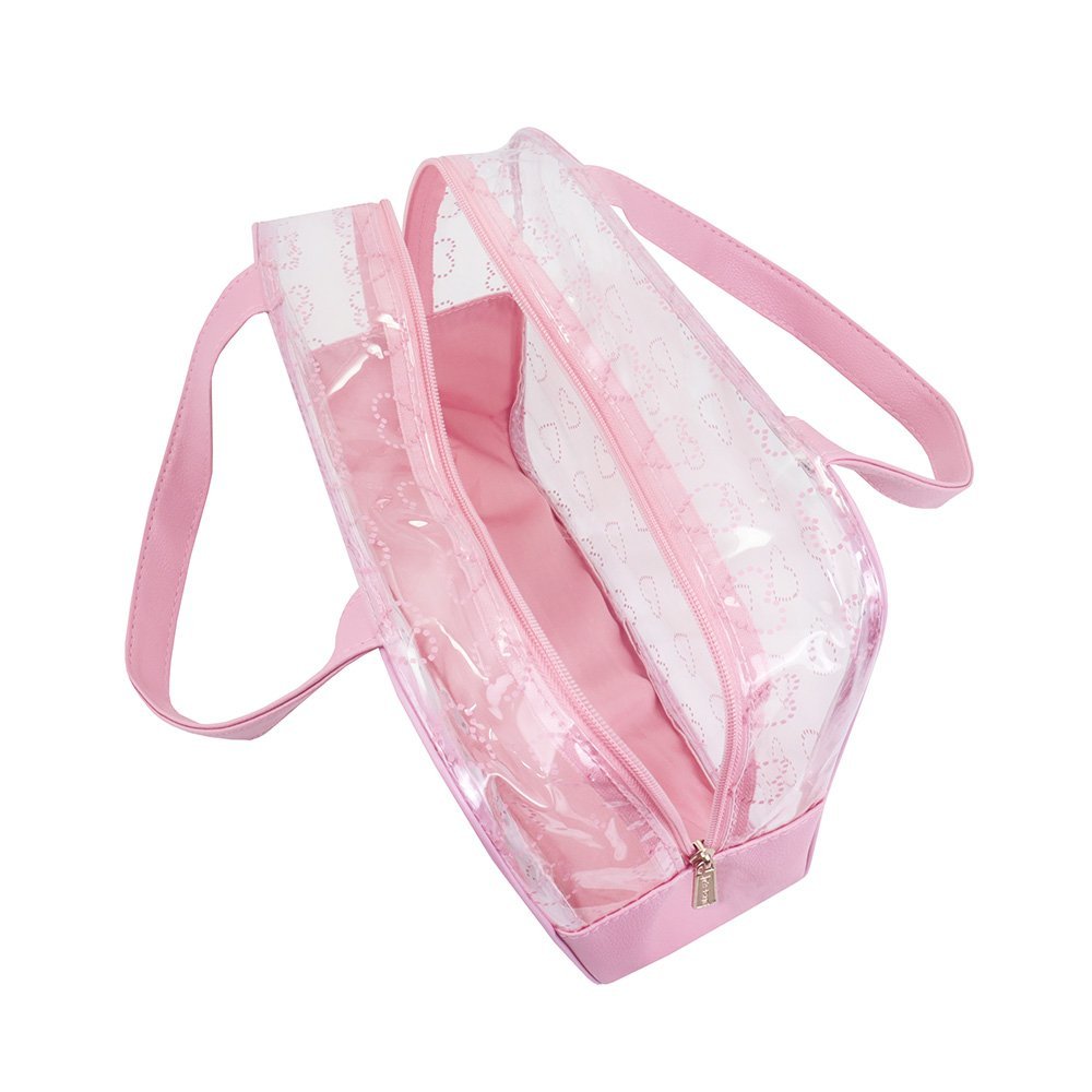 Bolsa Transparente Coleção LOVE Rosa Claro 6