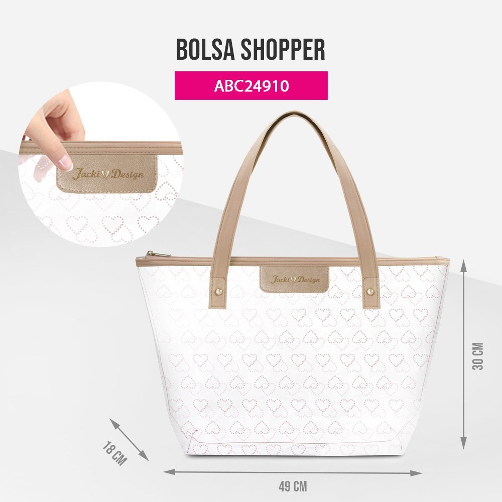 Bolsa Shopper Love Jacki Design Vermelho Escuro Dourado 2