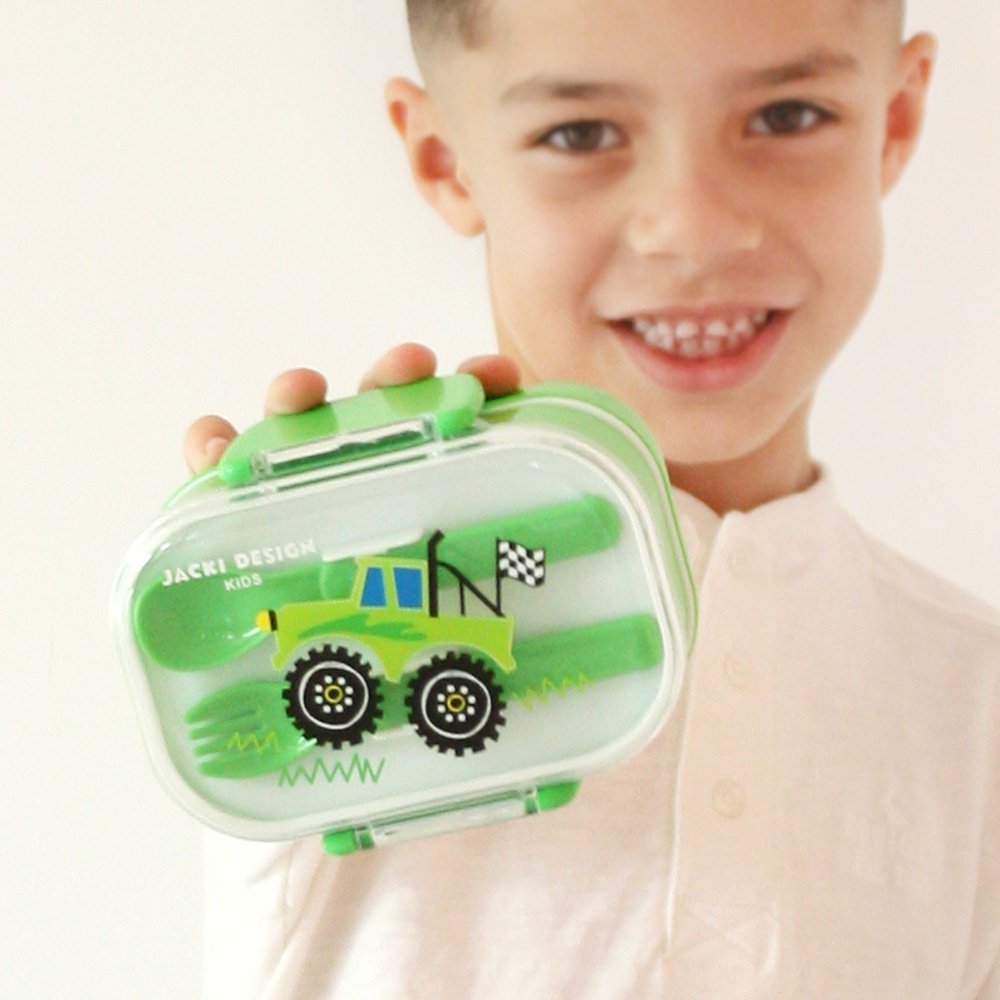 Kit Lancheira Térmica, Pote p/ Lanche e Garrafa 460ml Infantil - Azul Azul/Verde 6