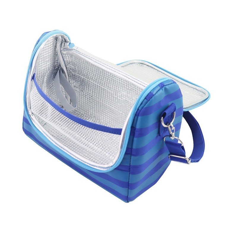 Conjunto Mochila com Rodinhas Lancheira Térmica Pote p/ Lanche e Garrafa Infanti Pimpolho-ANALISE Azul 11