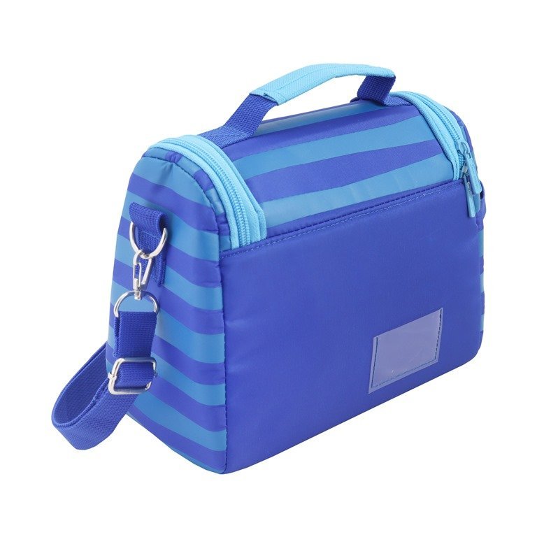 Conjunto Mochila com Rodinhas Lancheira Térmica Pote p/ Lanche e Garrafa Infanti Pimpolho-ANALISE Azul 12