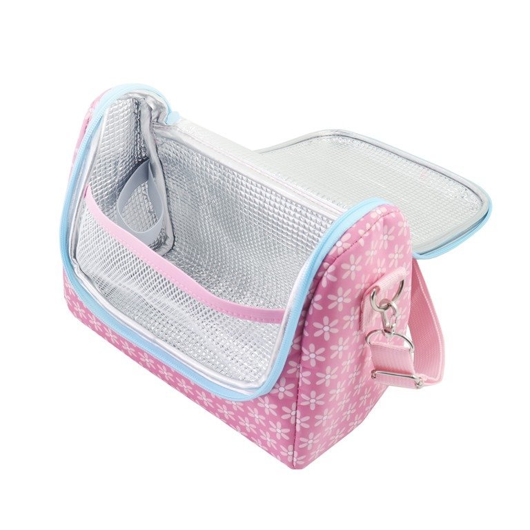 Conjunto Mochila com Rodinhas Lancheira Térmica Pote p/ Lanche e Garrafa Infanti Pimpolho-ANALISE Rosa 4