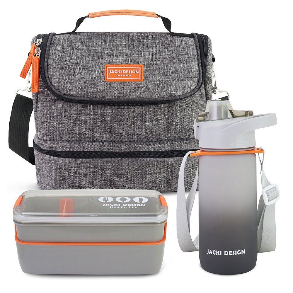 Kit Bolsa Térmica, Pote Marmita 750ml e Garrafa 550ml VIBE Azul Azul 15