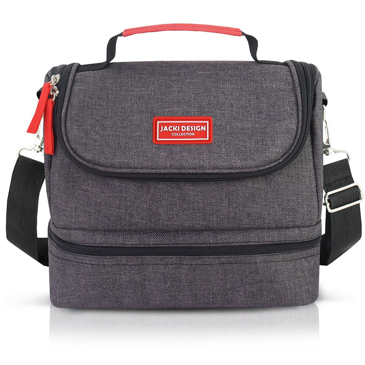 Kit Bolsa Térmica c/ 2 Compartimentos e Necessaire VIBE Azul Preto 2