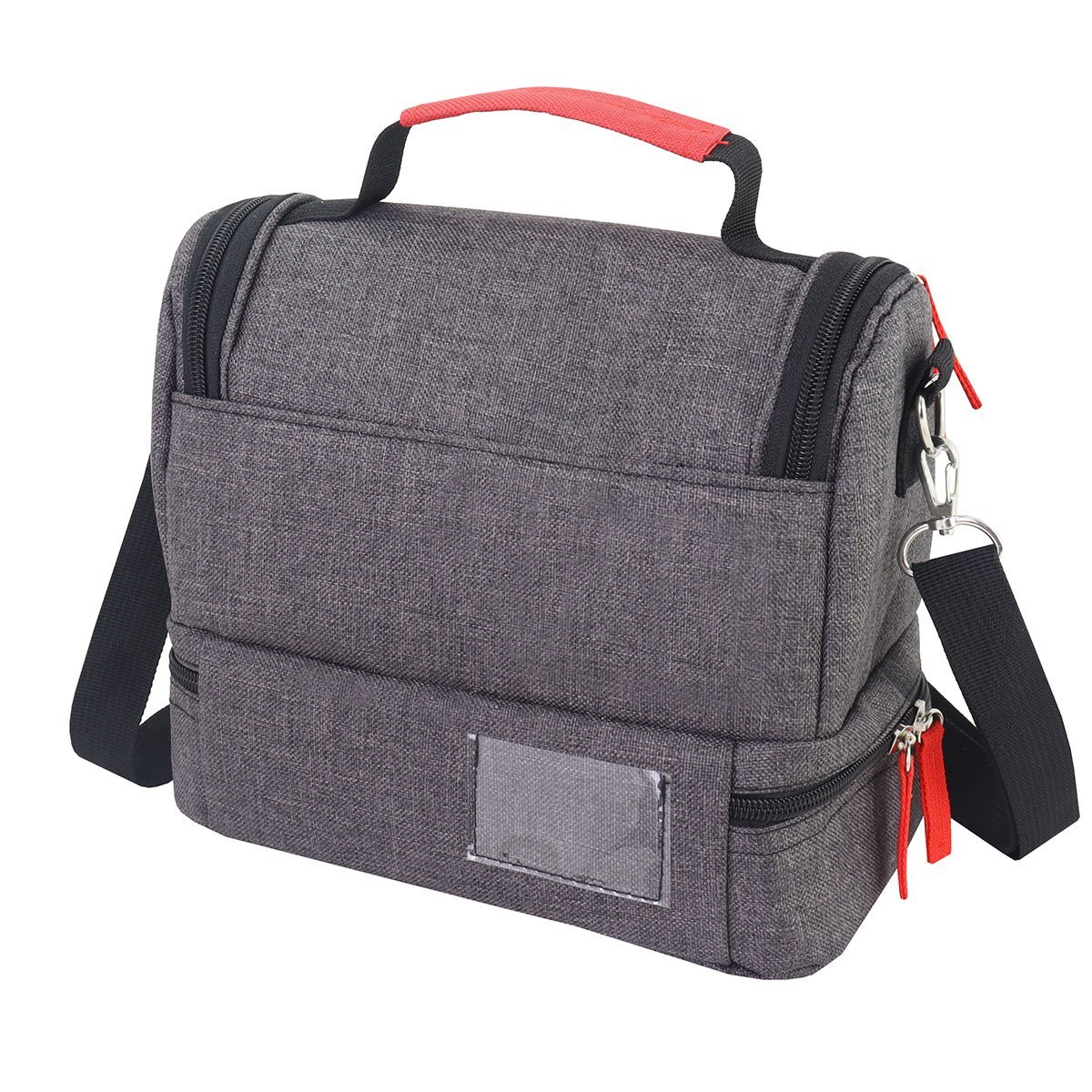 Kit Bolsa Térmica c/ 2 Compartimentos e Necessaire VIBE Azul Preto 5