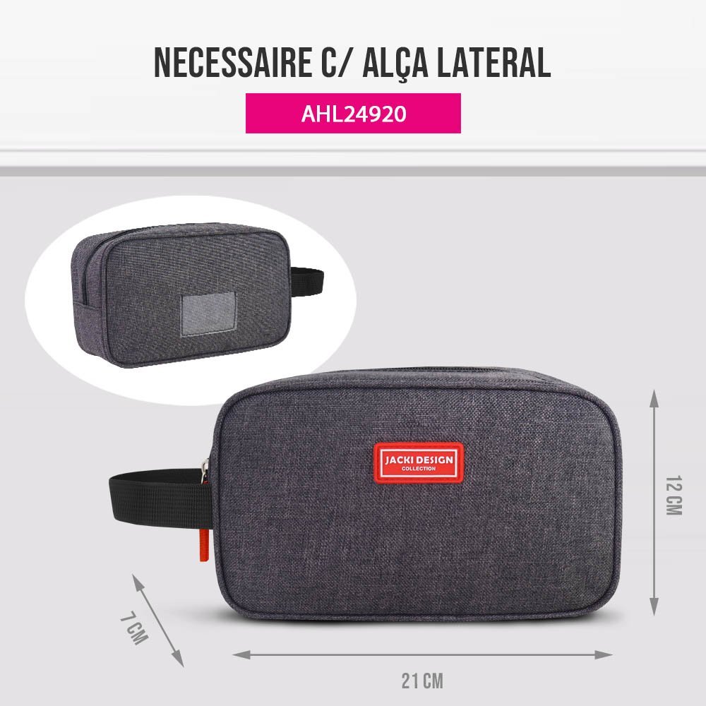Kit Bolsa Térmica c/ 2 Compartimentos e Necessaire VIBE Azul Preto 10