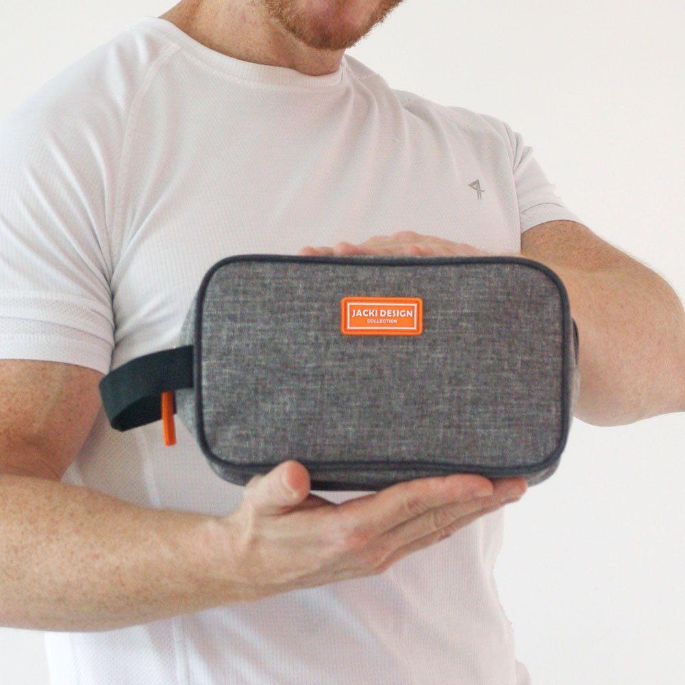 Kit Bolsa de Viagem/ Academia, Necessaire c/ Alça VIBE Cinza 5