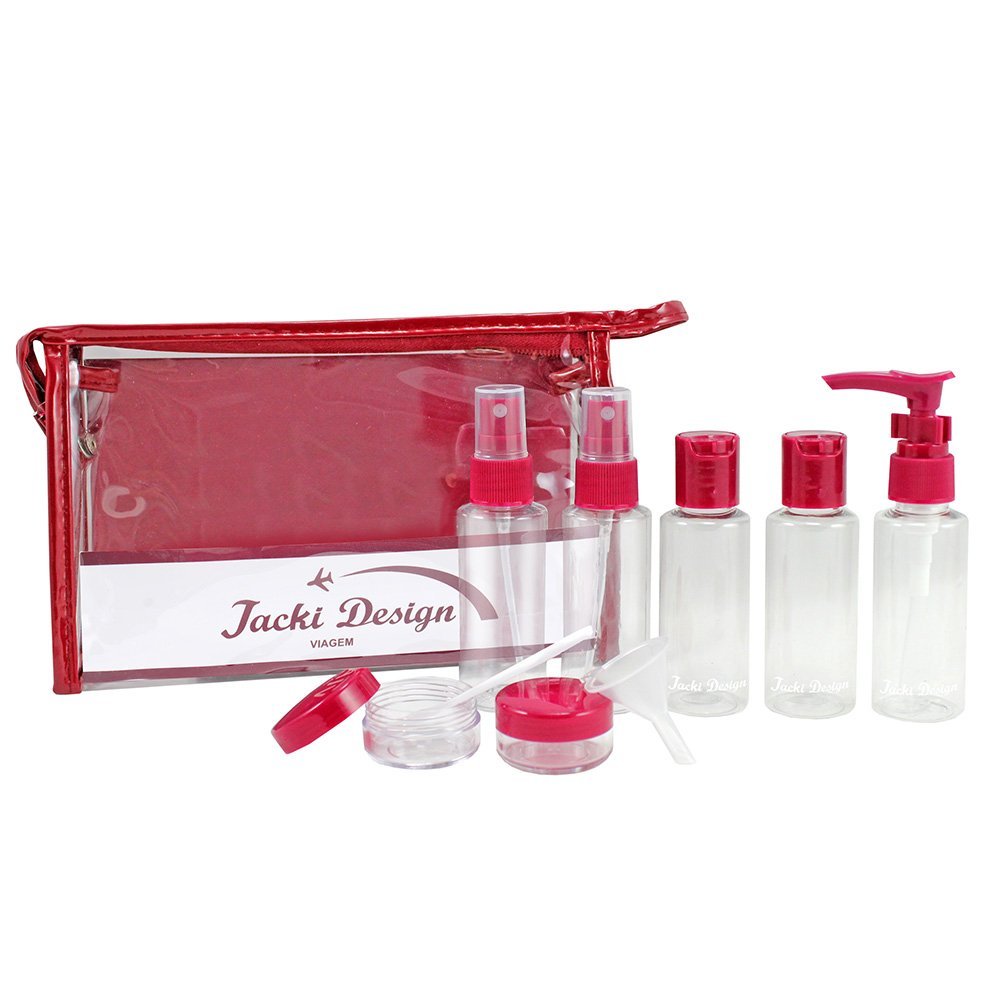 Kit Necessaire c/ Gancho e Frascos p/ Viagem PREMIUM Vinho 8