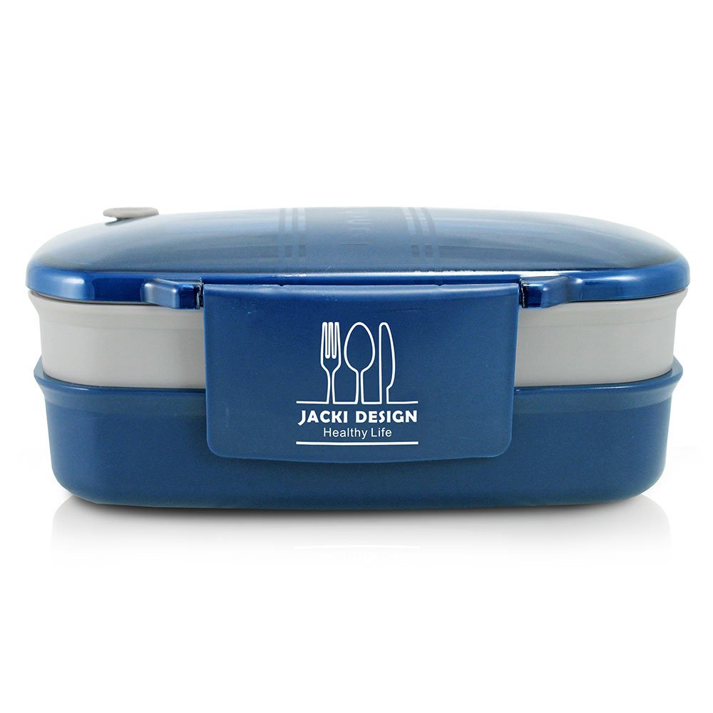 Kit Bolsa Térmica, Marmita E Garrafa 700Ml Azul/Marrom 7