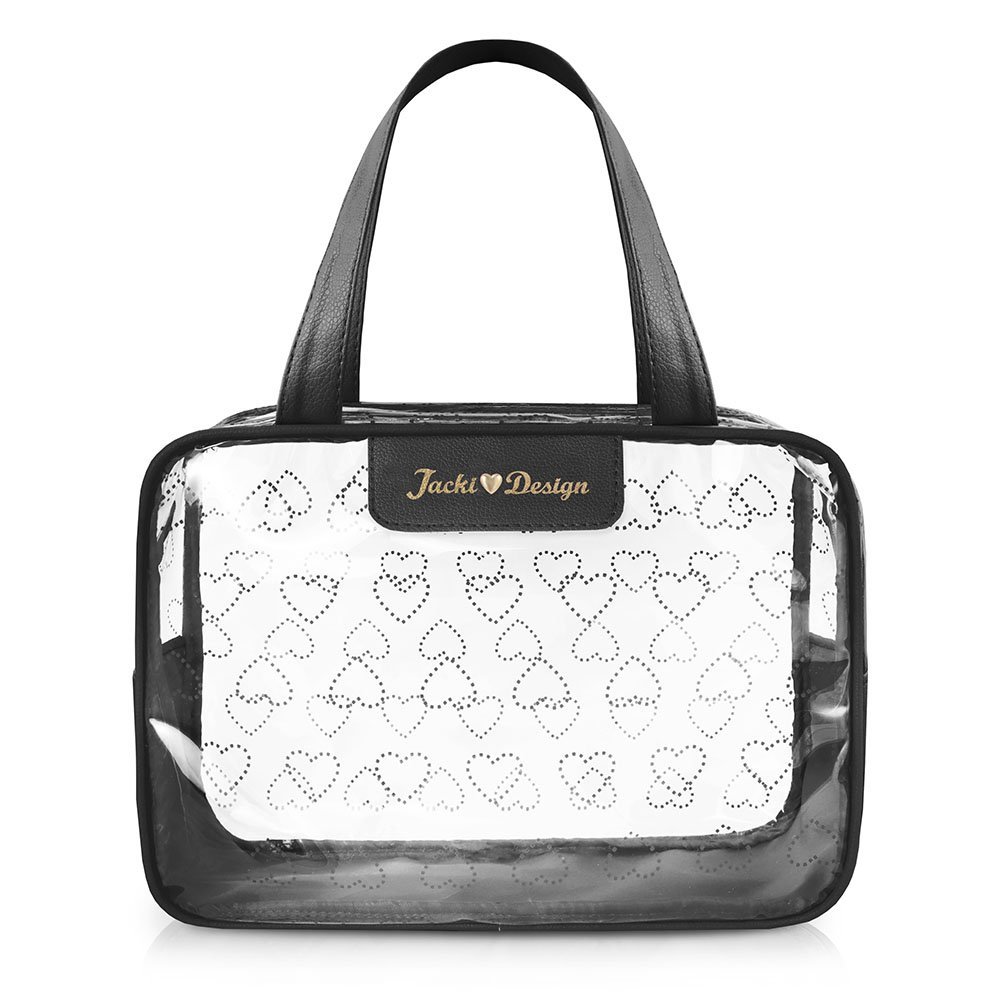 Kit Bolsa e Nécessaire Transparente LOVE Preto 2