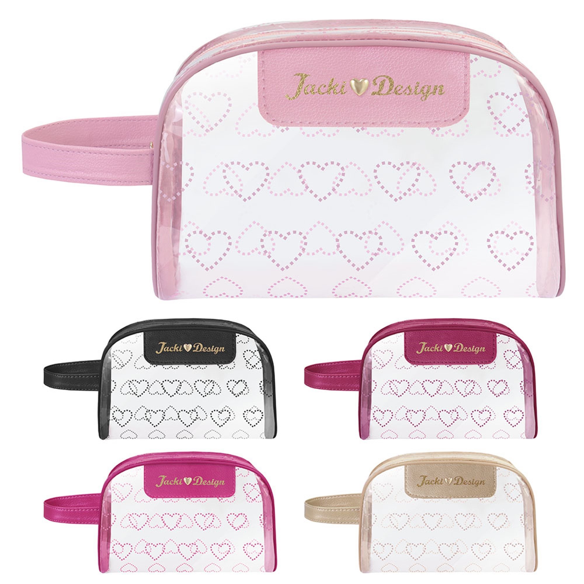 Kit Bolsa e Nécessaire Transparente LOVE Preto 11