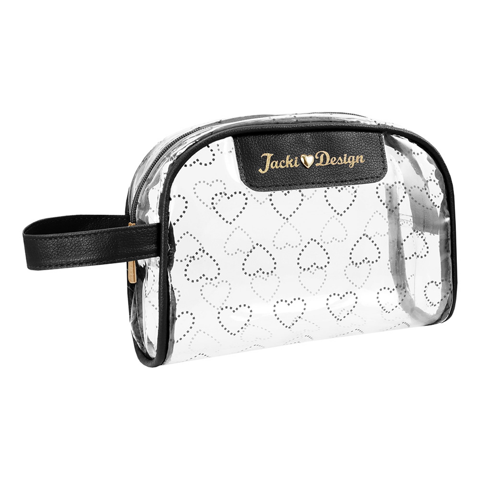 Kit Bolsa e Nécessaire Transparente LOVE Preto 9