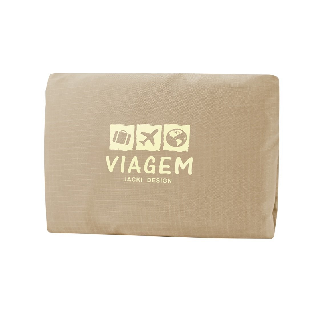 Kit Organizador de Malas 6 pcs + Bolsa Dobrável + Bolsa Porta Sapatos Bege 6