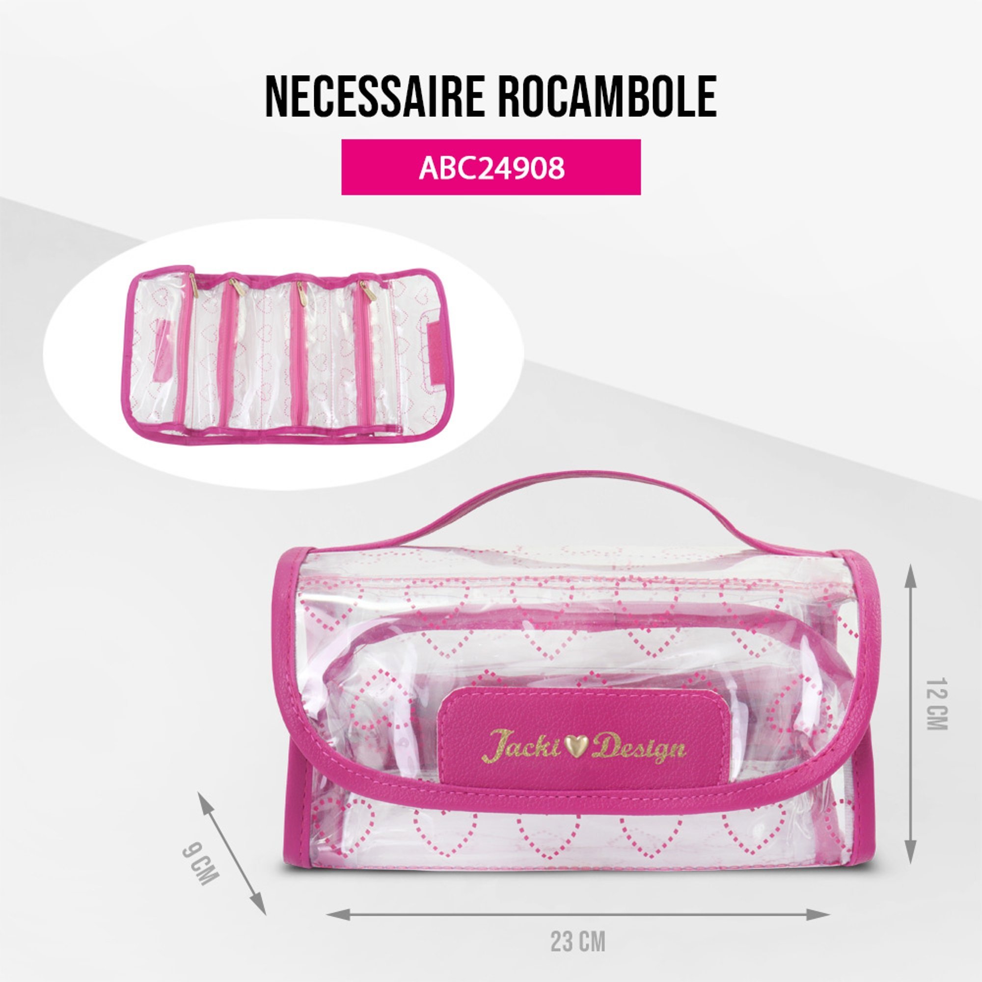 Kit Organizador de Malas 6 pcs + Necessaire Rocambole Pink 3