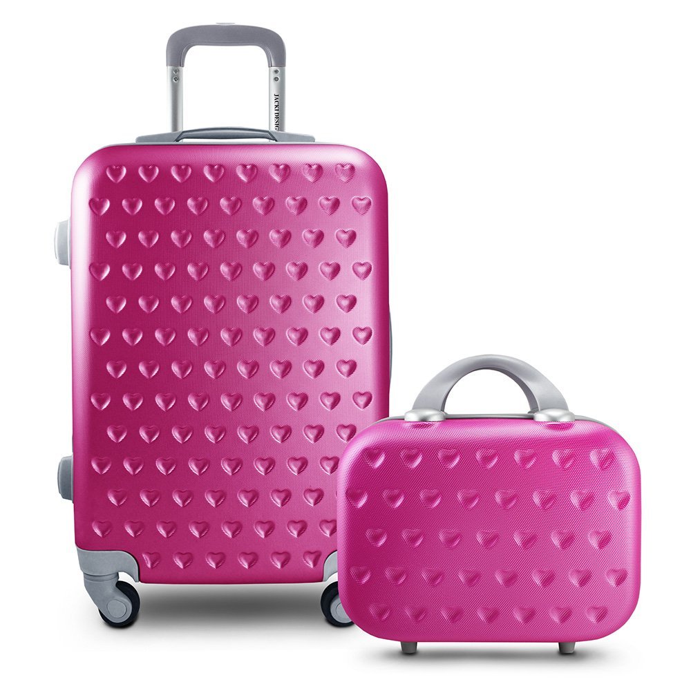 Conjunto de Mala e Frasqueira Love - Jacki Design Pink