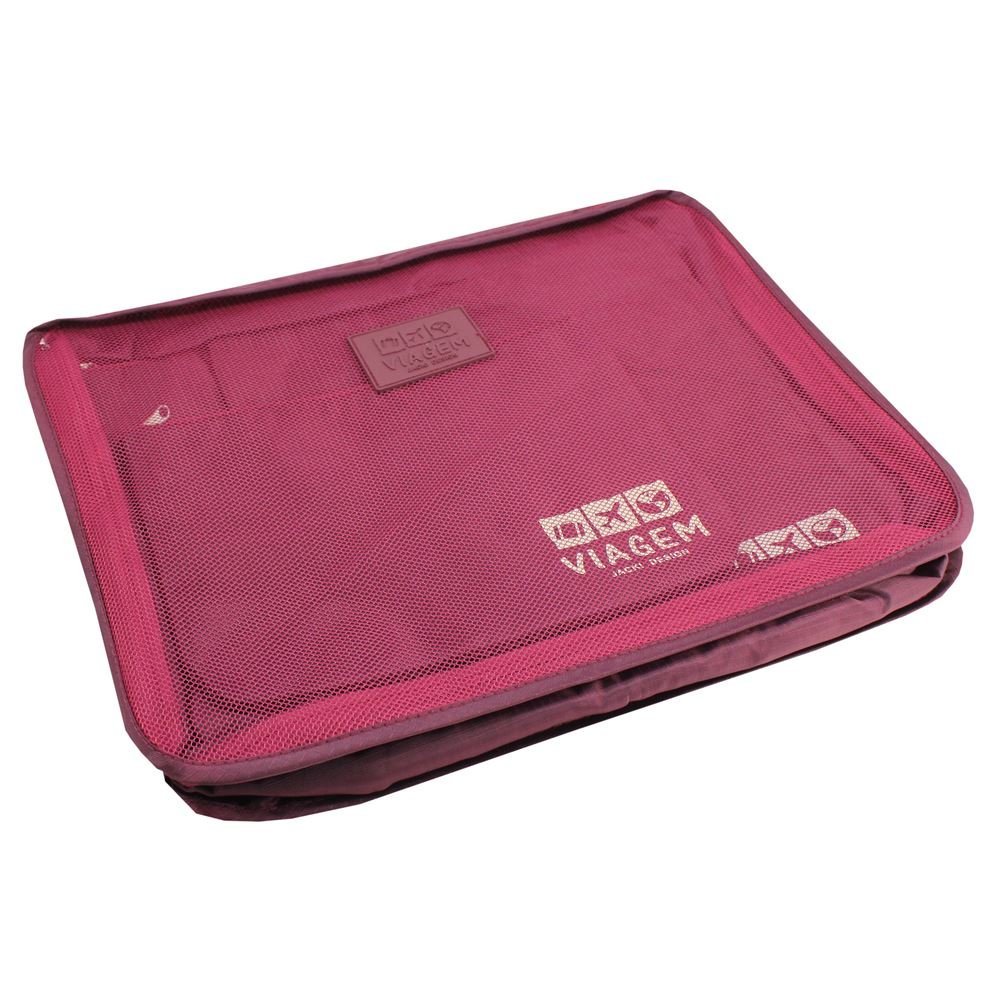 Kit Mala de Bordo e Organizadores de Malas 6 pçs Premium Vinho Vinho Vinho 10