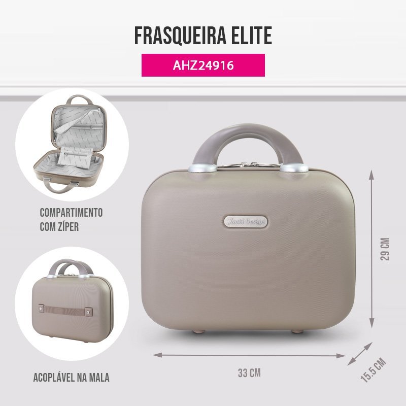 Kit Mala de Bordo e Frasqueira ELITE Bege Bege 4