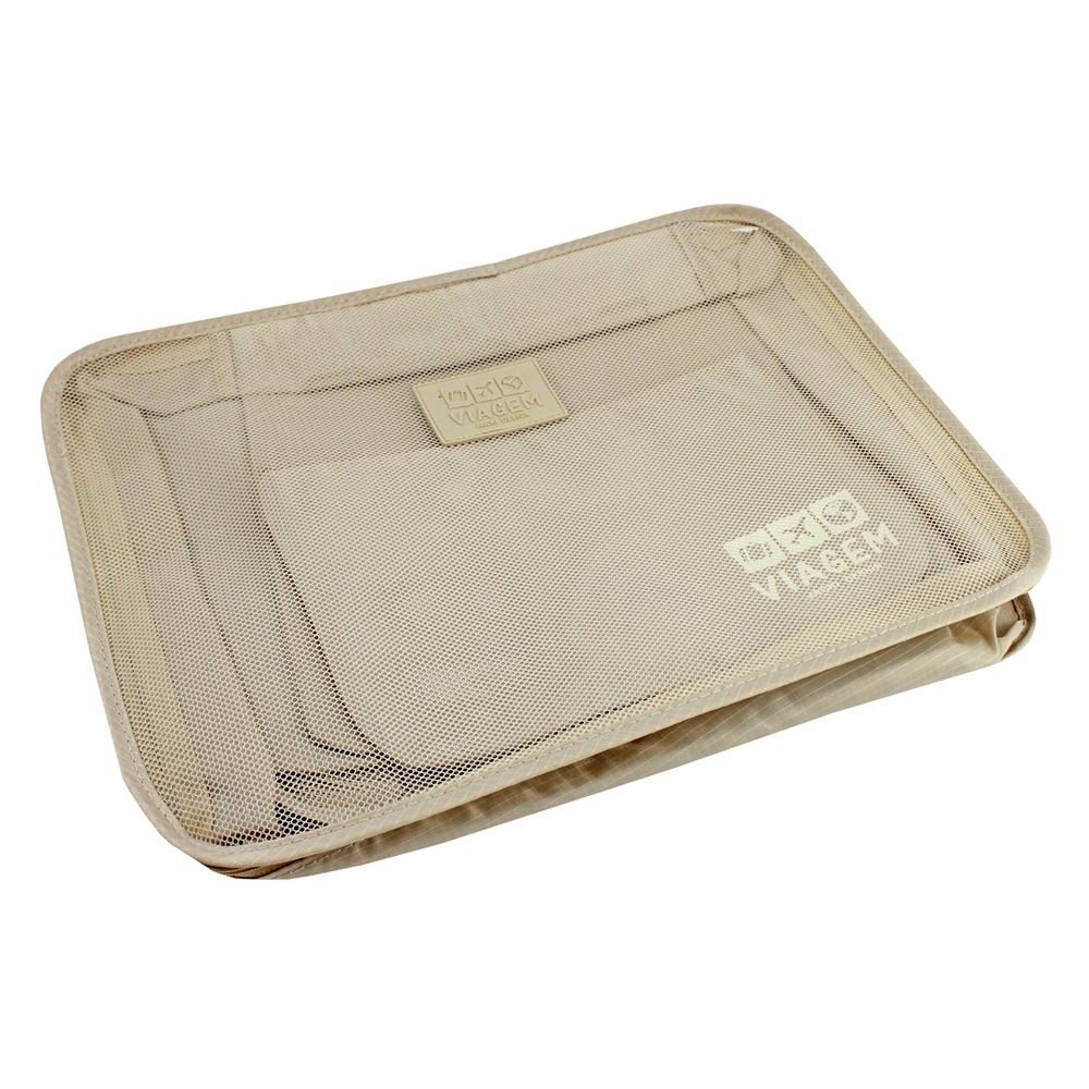 Kit Mala de Bordo, Frasqueira e Organizadores de Mala ELITE Bege Bege 15