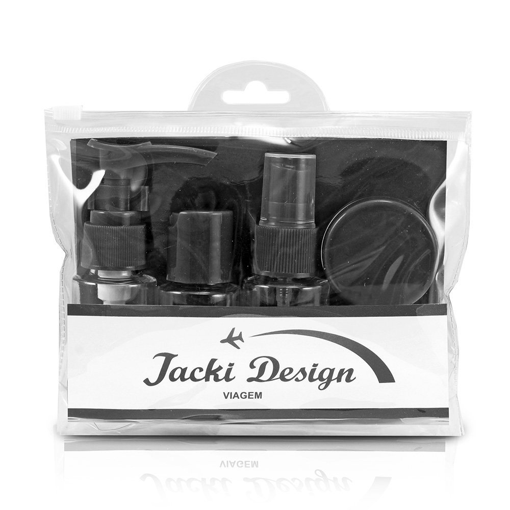 2 Kit de Frascos p/ Viagem de 7 Peças - Jacki Design Vinho / Rosa Vinho/Cinza 11