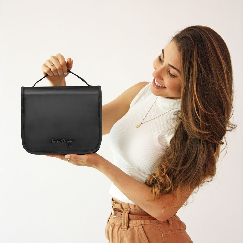 Necessaire de Viagem c/ Gancho - Premium Amarelo Claro Preto 6