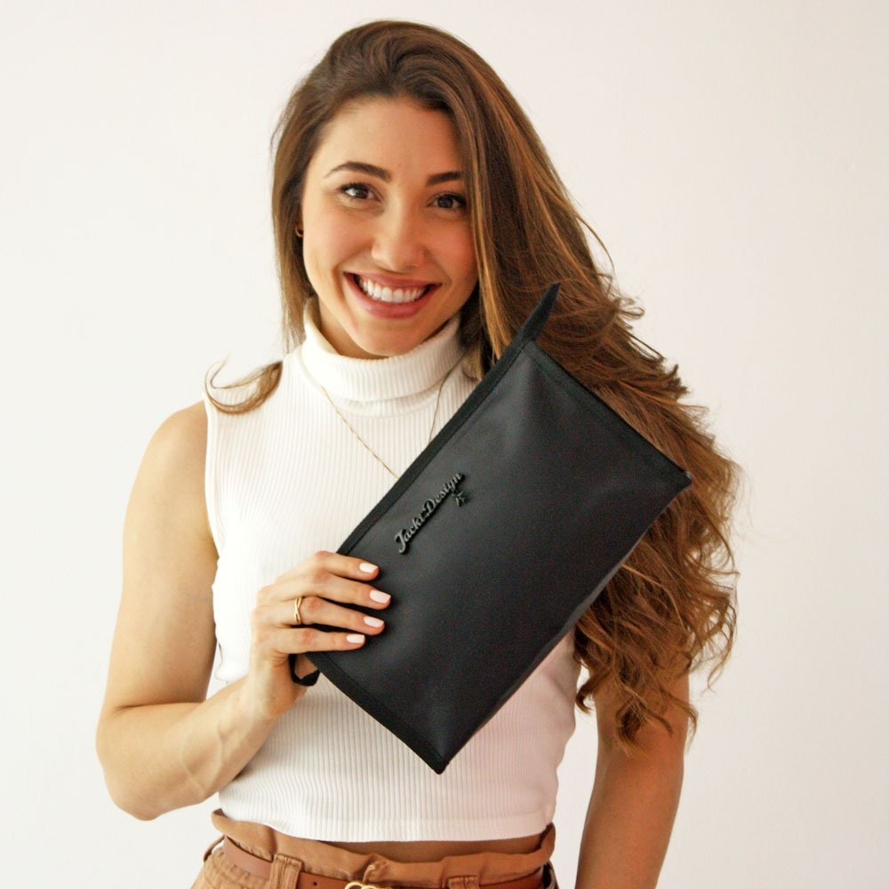 Necessaire Envelope - Premium Vermelho Escuro Preto 7