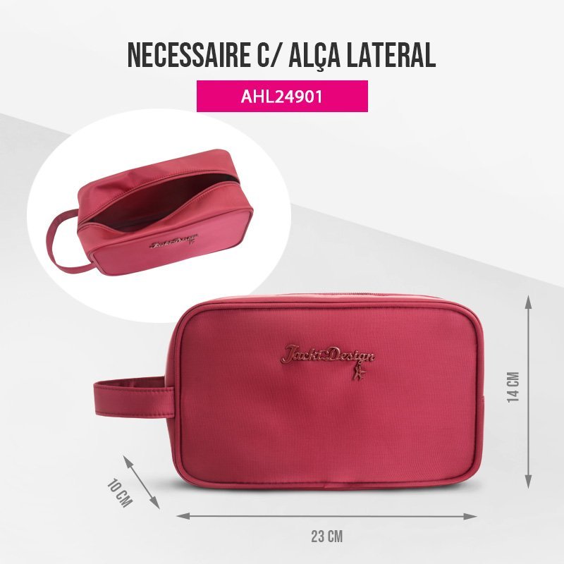 Necessaire c/ Alça Lateral - Premium Amarelo Claro Vermelho 8