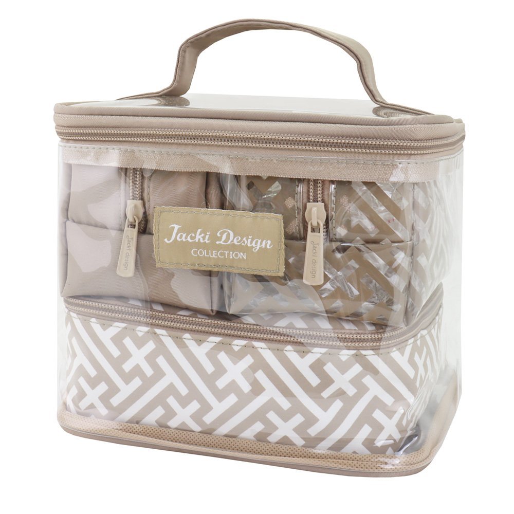 kit Necessaire 4 Peças Coleção Diamantes - Jacki Design Bege 2