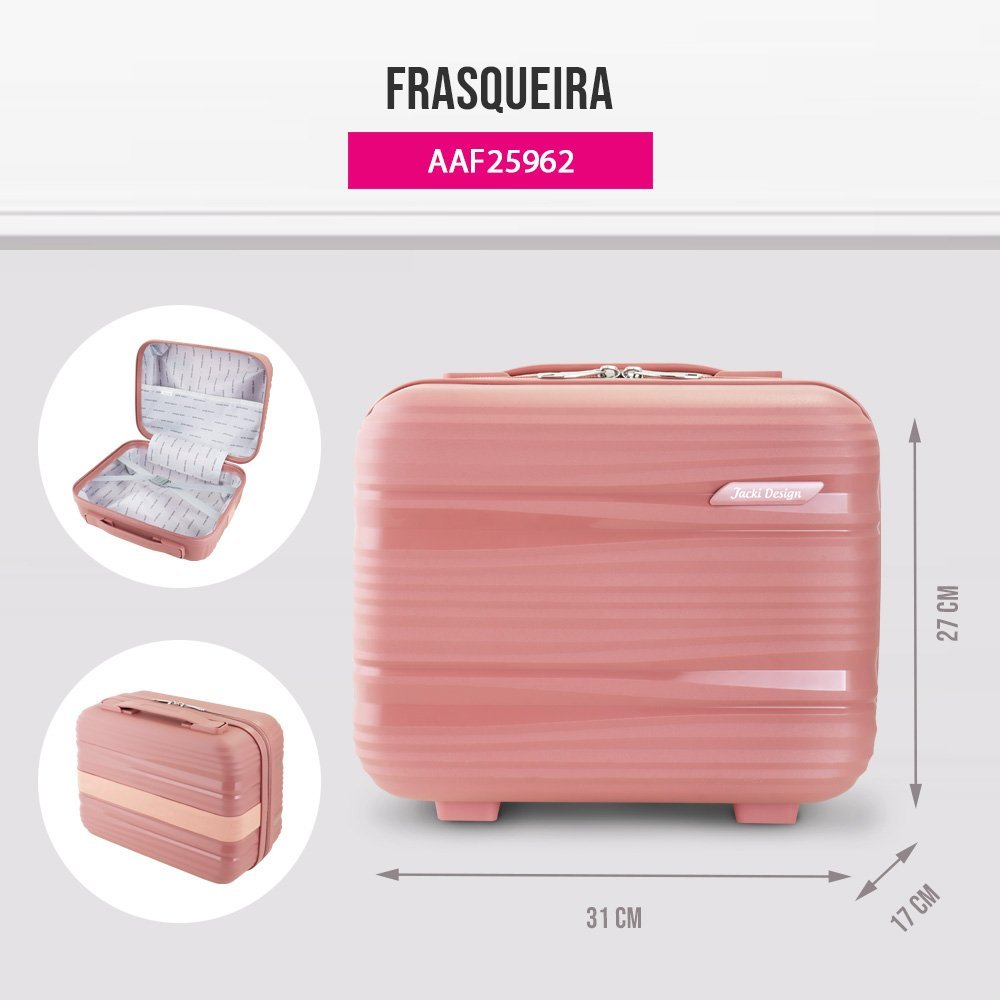 Frasqueira de Viagem Essência Jacki Design -  Rosa Rosa 2