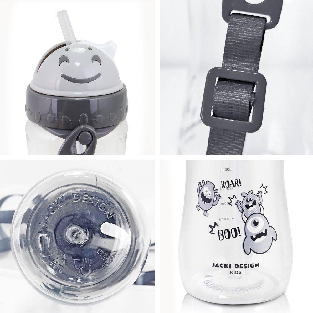 Garrafa Infantil Amiguinhos 460 ml - Jacki Design Monstro Cinza 3