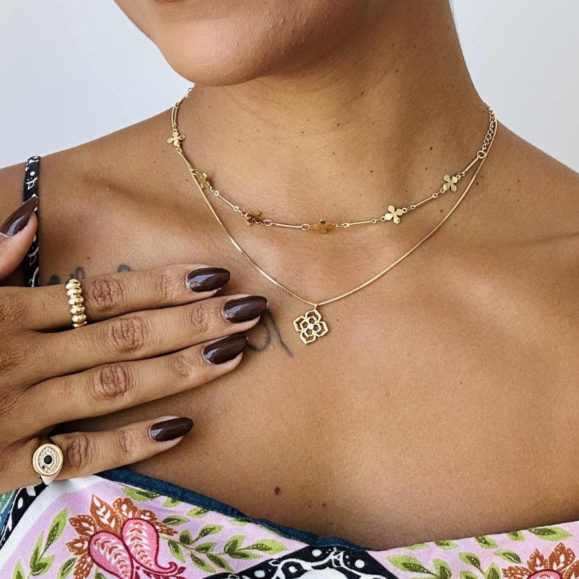 Anel Folheado a Ouro 18k Orgânico Gomos Dourado 6