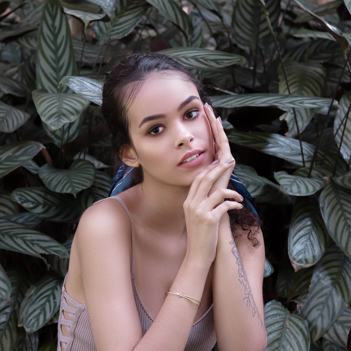 Bracelete Folheado a Ouro 18k Aro Duplo e Nó Ouro 18k 2