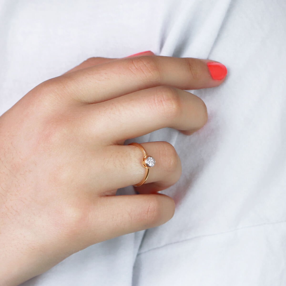 Anel Folheado a Ouro 18k Chuveirinho Zircônia Dourado 3