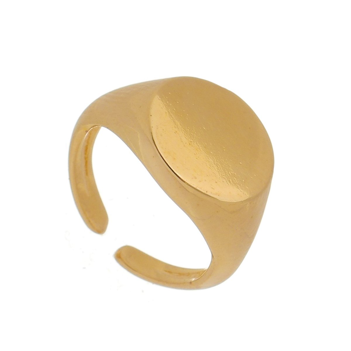 Anel Folheado a Ouro 18k Dedinho Regulável Geométrico Dourado 1