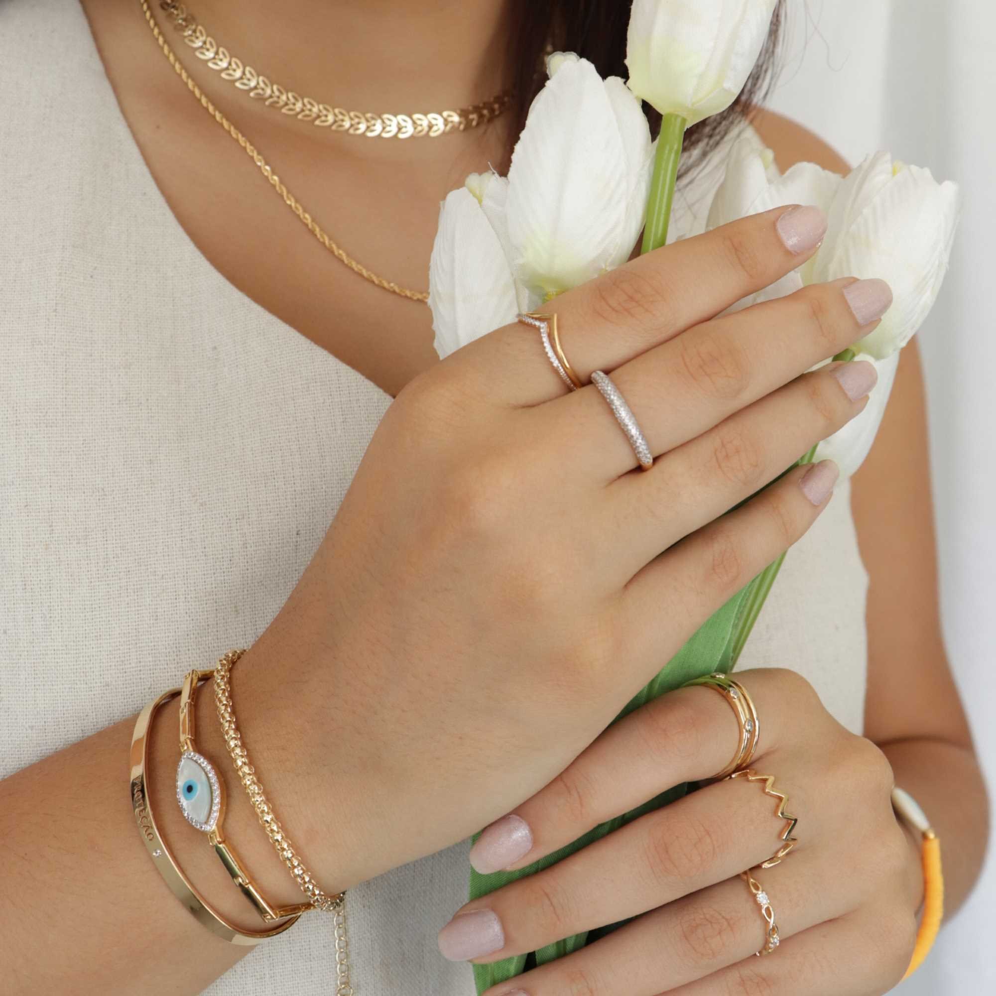 Choker Folheado a Ouro 18k Folhas Lisas Dourado 6