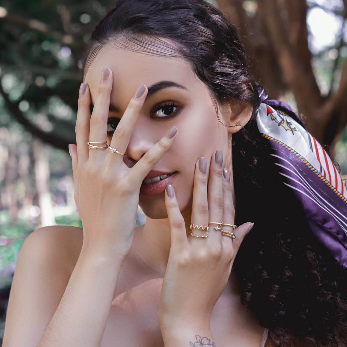 Anel Folheado a Ouro 18k  Zig Zag Dourado 2