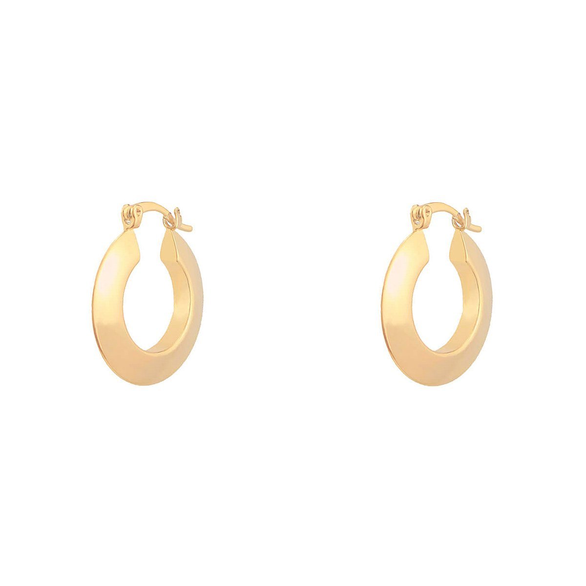 Argola Folheada a Ouro 18k Disco P