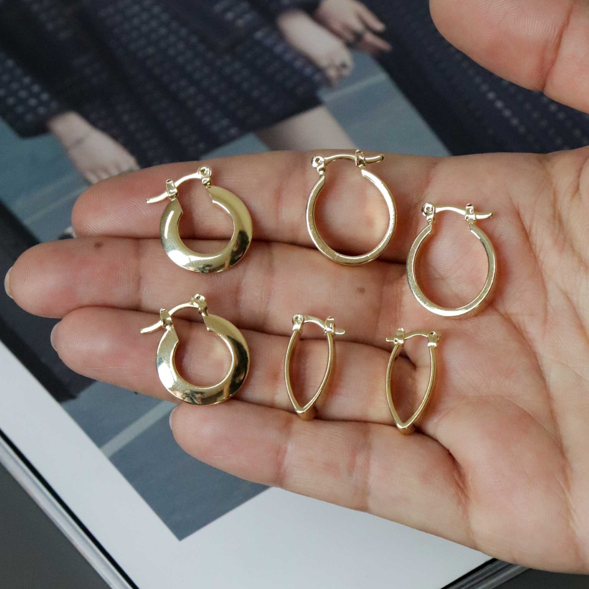 Argola Folheada a Ouro 18k Disco P Ouro 18k 7