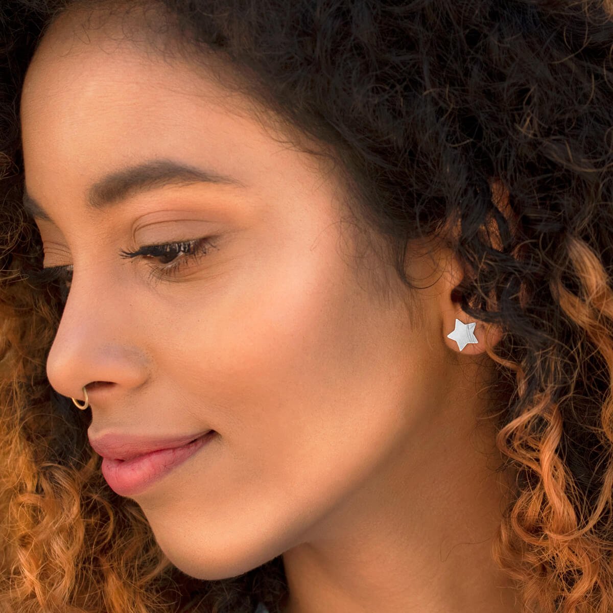 Brinco Prata 925 Estrela Tam P Prata 2