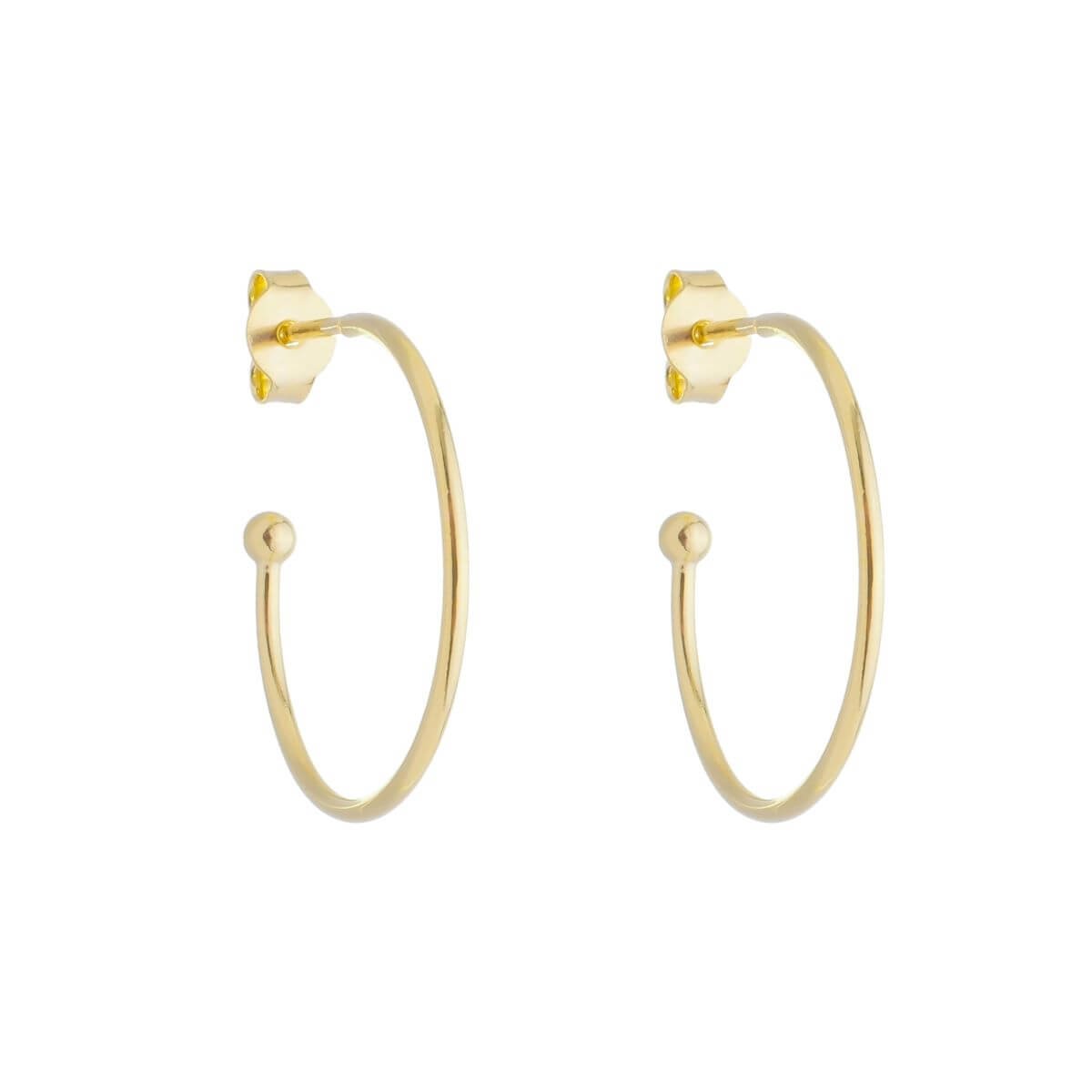 Brinco Folheado a Ouro 18k Argola Lisa Fina P
