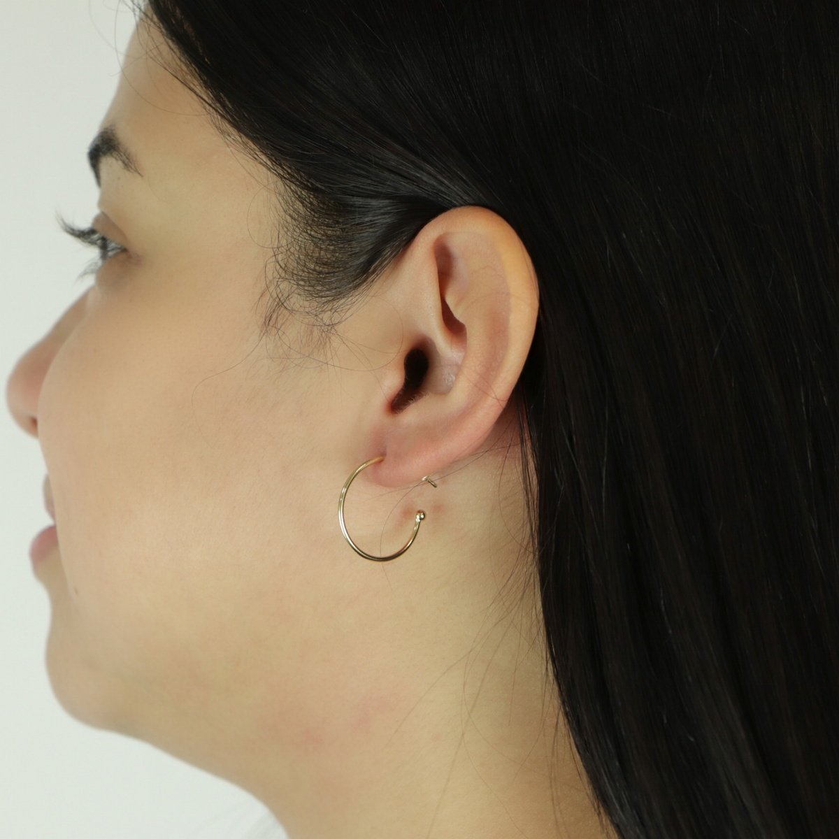 Brinco Folheado a Ouro 18k Argola Lisa Fina P Ouro 18k 2