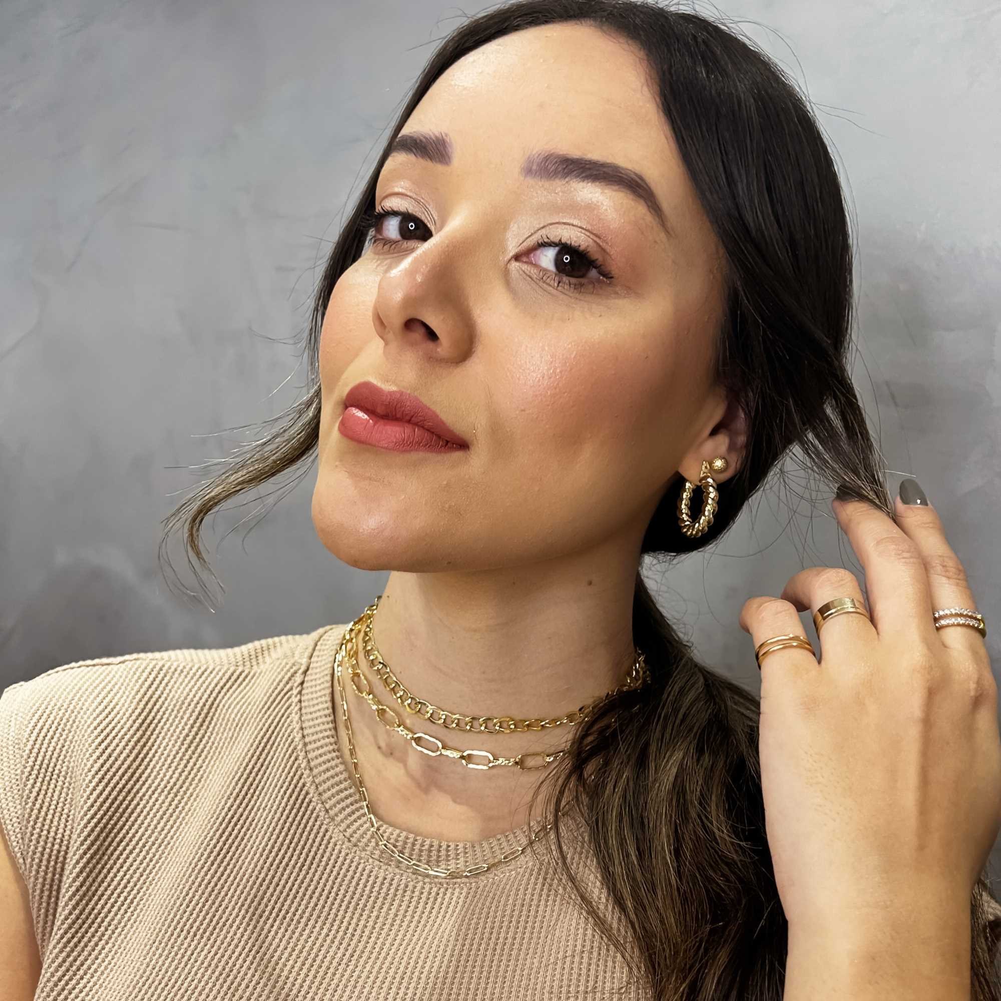 Anel Folheado a Ouro 18k Aro Duplo Liso Dourado 4