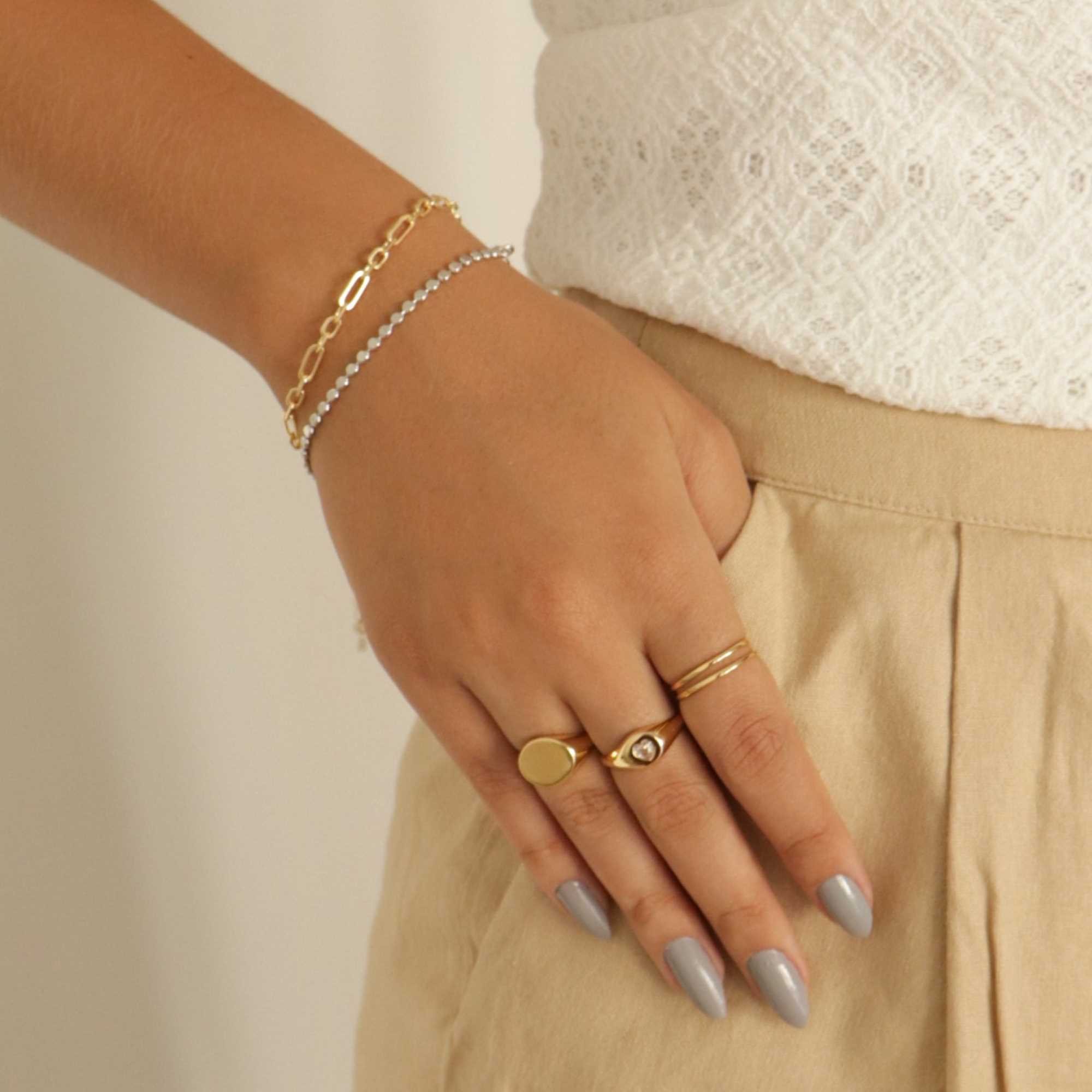 Anel Folheado a Ouro 18k Aro Duplo Liso Dourado 6