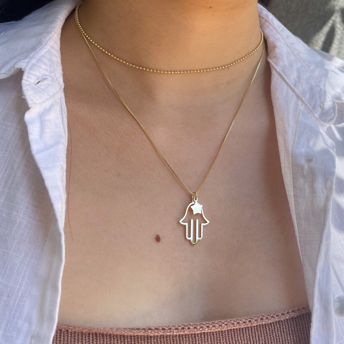 Choker Folheado a Ouro 18k Bolinhas Pequenas 1,5mm Dourado 3